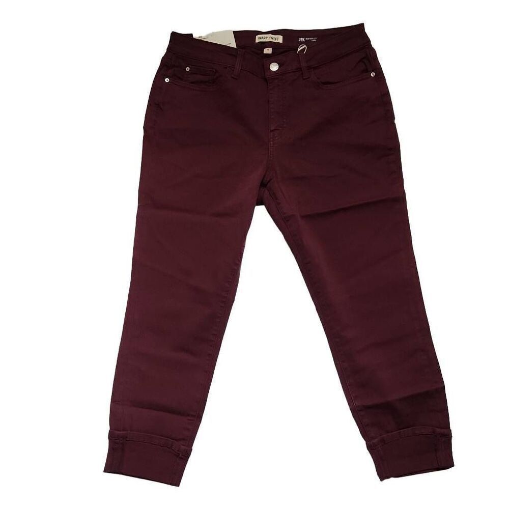 Warp + Weft Ladies Size 14 Vineyard Wine JFK Capri Denim Jeans